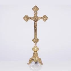 Krzyż ołtarzowy mosiężny 67 cm